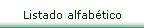 Listado alfab�tico